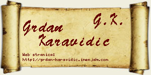 Grdan Karavidić vizit kartica